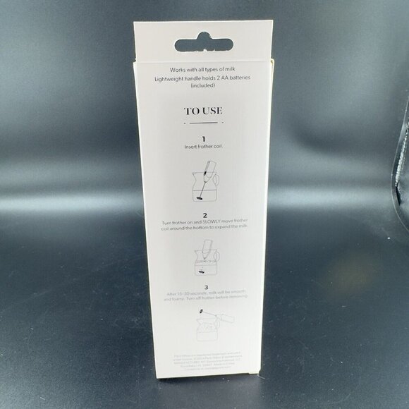 Paris Hilton Milk Frother Brushed Gold Finish 2AA Batteries Included New Box - Picture 9 of 10